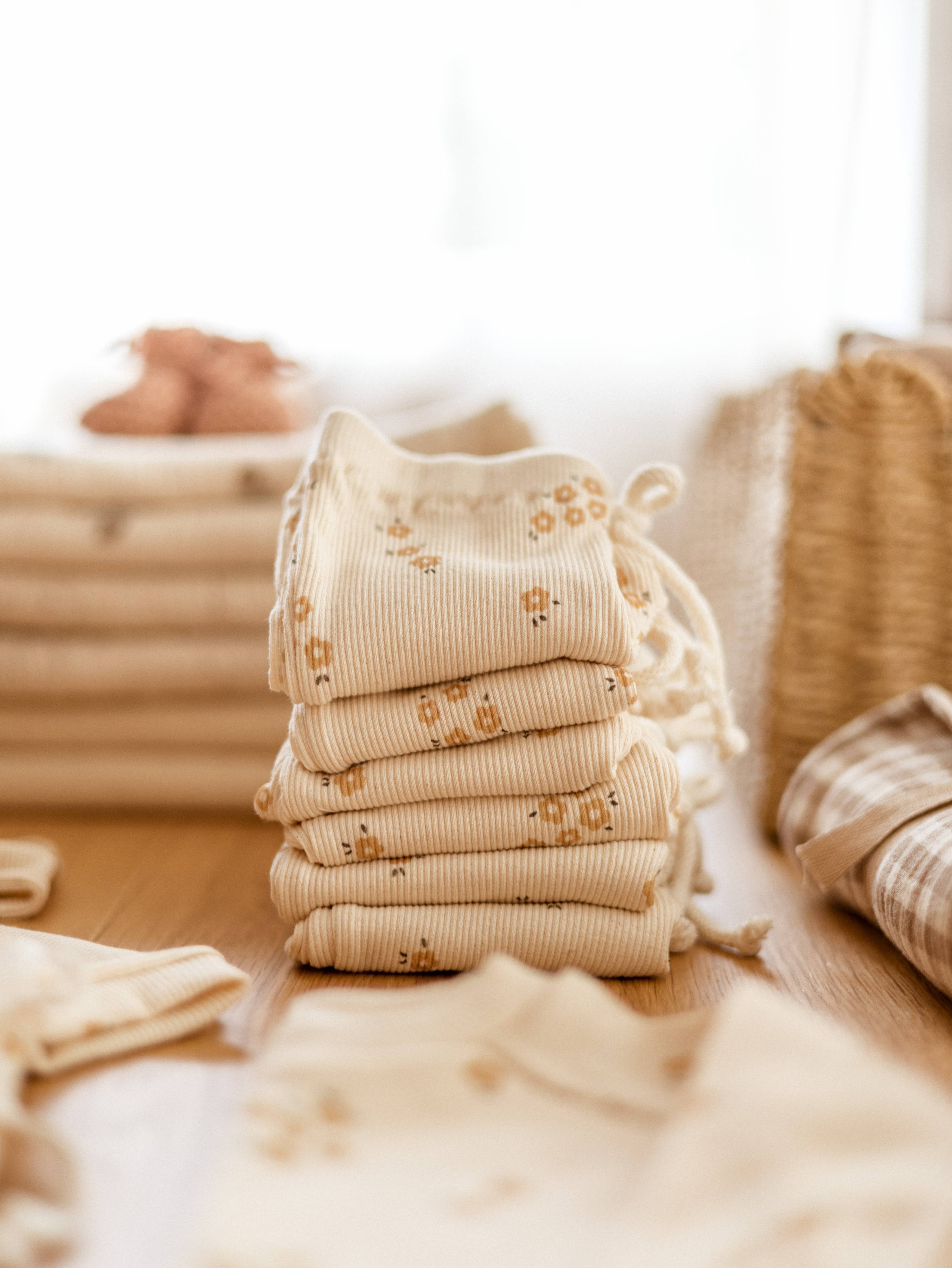 Leggings in cotone a costine