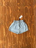 Pantaloncino in cotone azzurro polvere