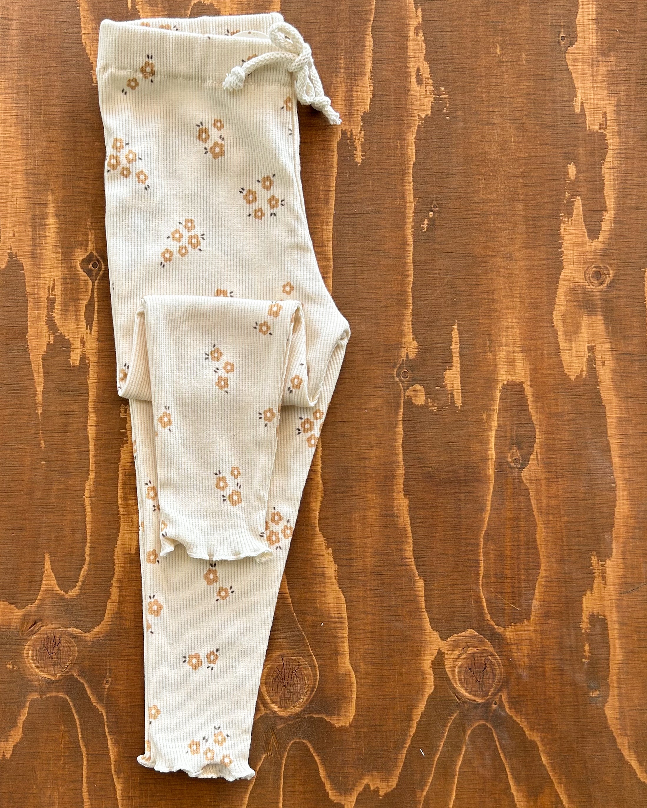 Leggings in cotone a costine