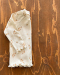 Maglia a costine con fantasia floreale