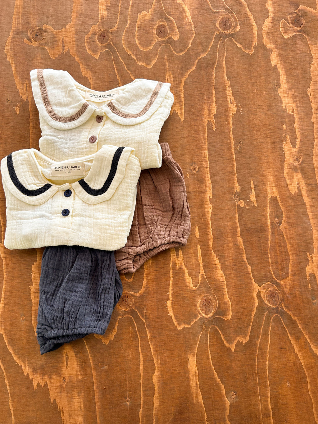 Completo in mussola con camicia e culotte