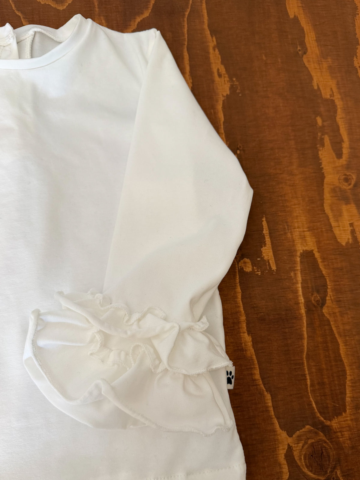 Maglia bianca con ruches